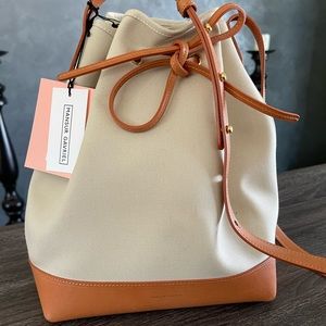 Mansur Gavriel NWT canvas and leather bucket bag